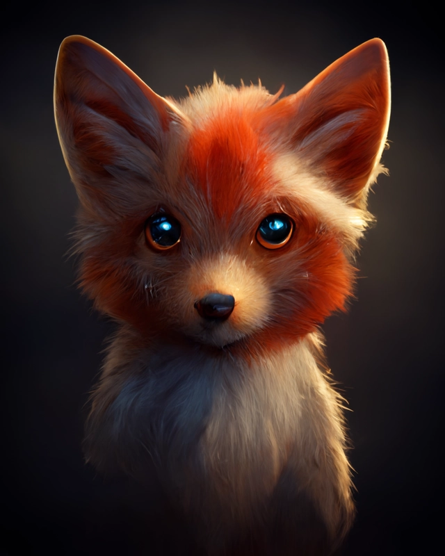 Portrait of the cutest red fox ever